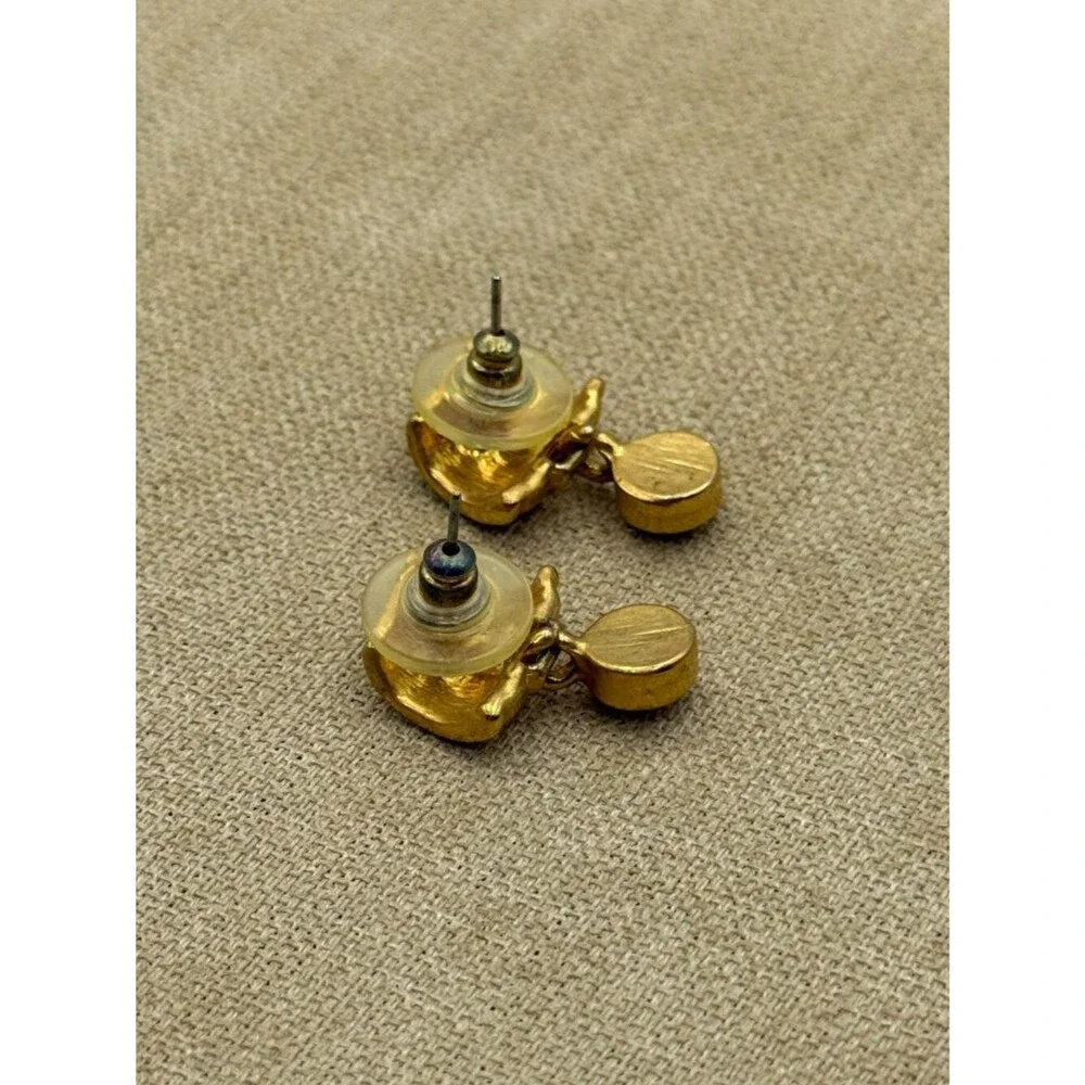 vintage 1950s gold tone earrings